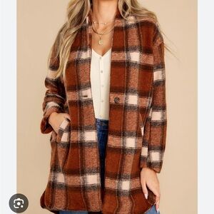 NWT blanknyc wanderer plaid coat